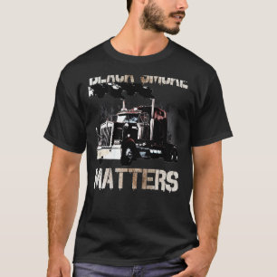 Trucker Tractor Trailer 18 Wheeler On Back T-Shirt