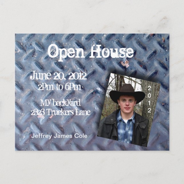 Trucker tread Open House Postcard (Front)