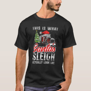 Trucker Truck Driver Christmas Vintage This Is Wha T-Shirt