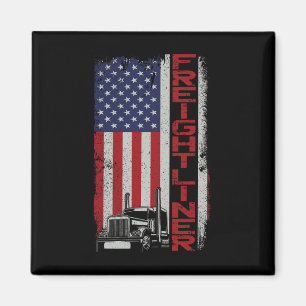 Trucker Truck Driver Halloween Pun Vintage Usa Ame Magnet