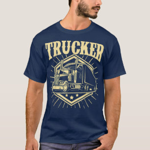 Trucker Truck Driver Skeleton Trucking  T-Shirt