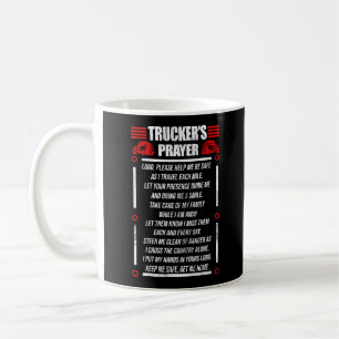 Trucker Truck Driver Trucker's Prayer God Faith Coffee Mug
