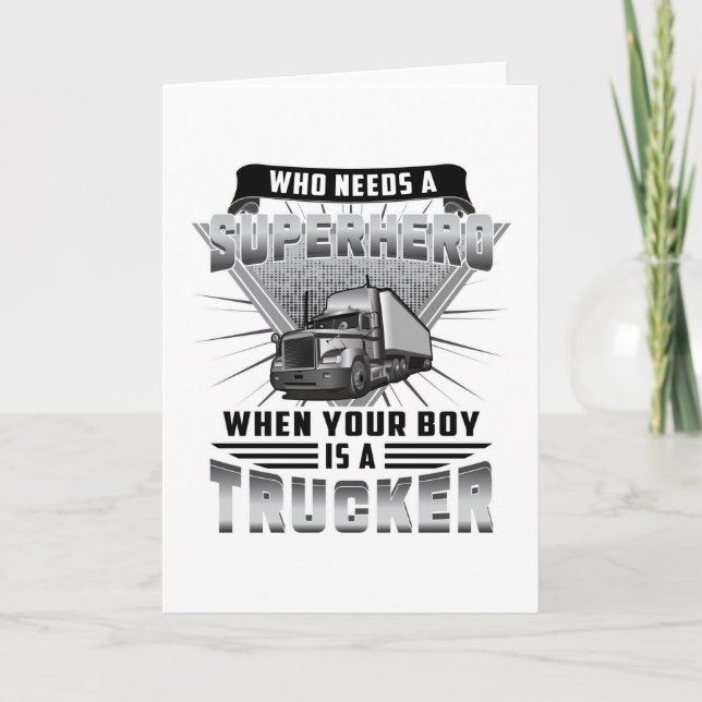 Trucker Truck Driver Trucks Lorry Funny Gift Idea Card (Front)