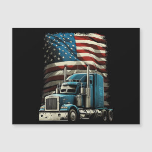 Trucker US American Flag For Patriotic Truck Drive