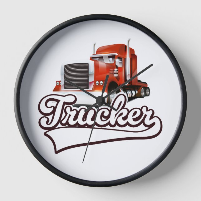 Trucker vintage logo clock (Front)