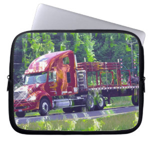 Truckers Big Rig Heavy Transport Gift Laptop Sleeve