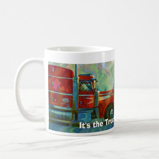 TRUCKERS BIG RIG TRUCK STOP COFFEE MUGS (Left)