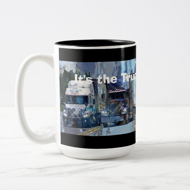 TRUCKERS BIG RIG TRUCK STOP COFFEE MUGS (Left)