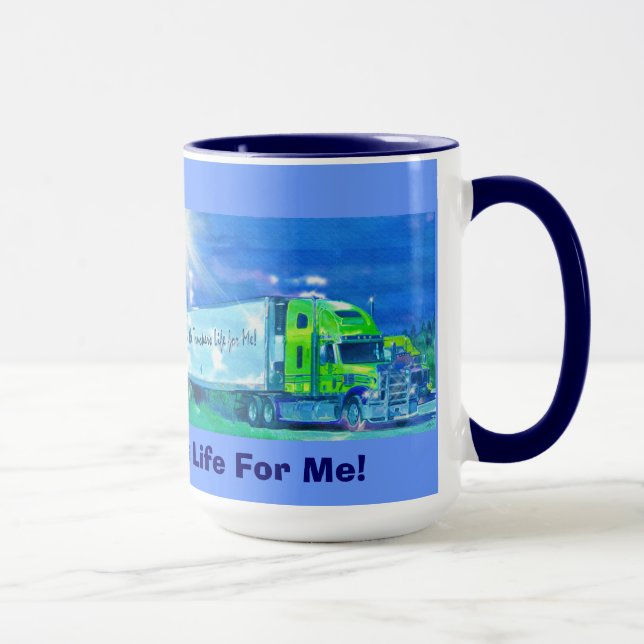 TRUCKERS BIG RIG TRUCK STOP COFFEE MUGS (Right)