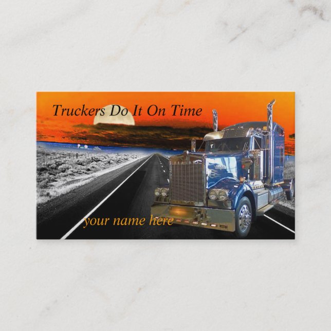 Truckers Do It On Time Make an Impression KIS card (Front)