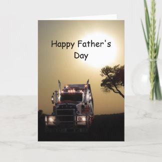Truckers father's day card