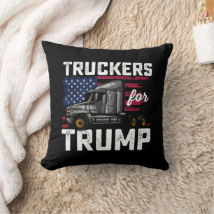 Truckers For Trump Presidential Election Vintage Cushion