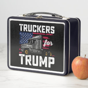 Truckers For Trump Presidential Election Vintage Metal Lunch Box