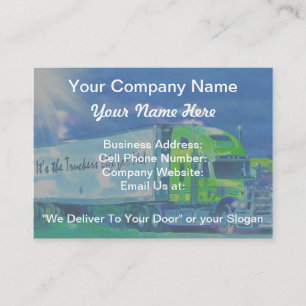 Truckers Freight Company Heavy Transport Biz Card