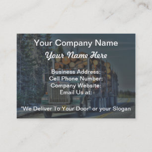 Truckers Freight Company Logging Truck Biz Card