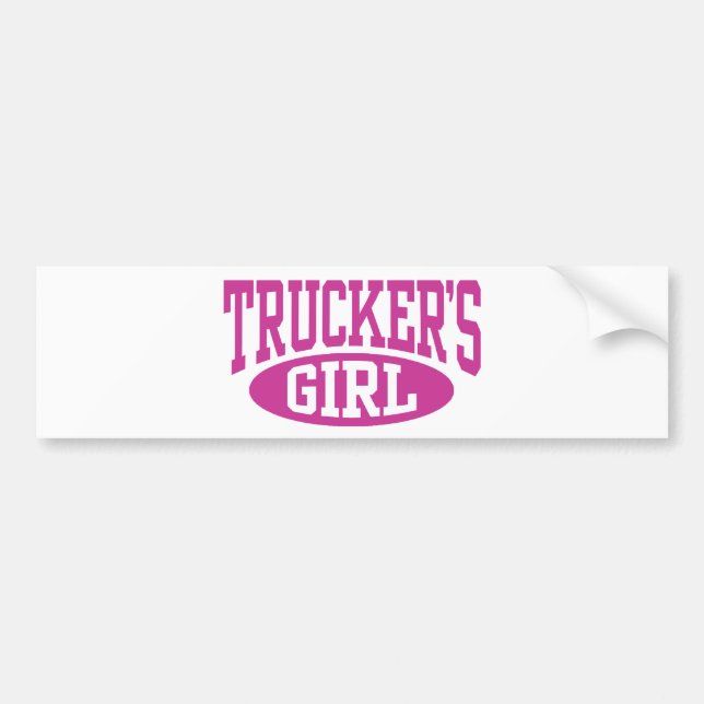 Trucker's Girl Bumper Sticker (Front)