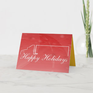Trucker's Happy Holidays Greeting Card