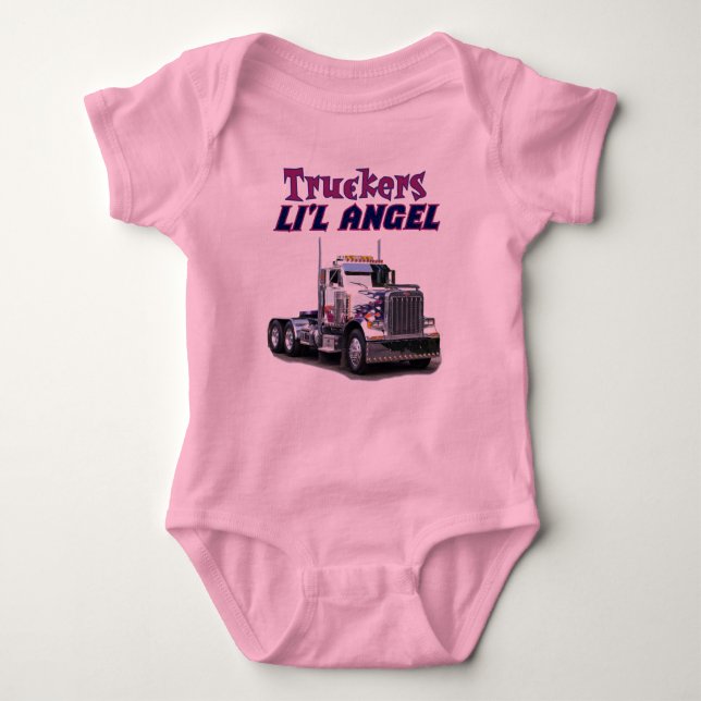Truckers L'il Angel Baby Bodysuit (Front)
