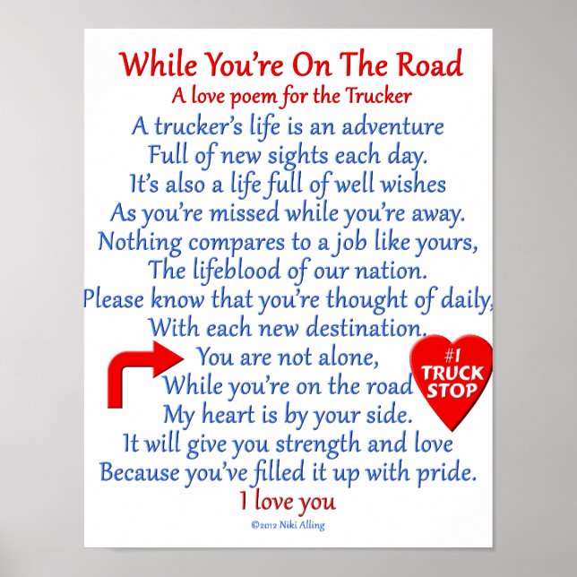 Trucker's Love Poem Poster (Front)