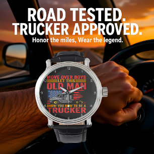 Truckers Move America: Flag Background Watch