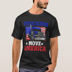 Truckers Move America Pride American Flag Happy 4T T-Shirt