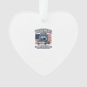 Truckers Move America Vintage Truck Shirt Design_1 Ornament