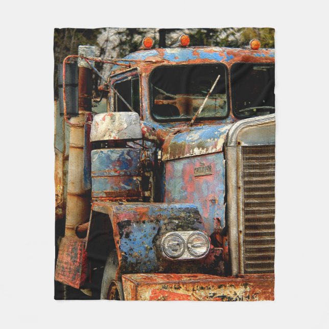 Truckers Never Die Fleece Blanket (Front)