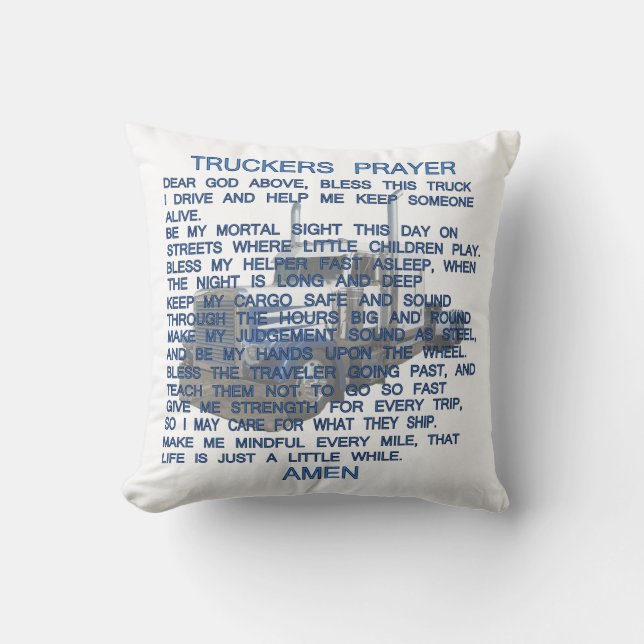 Truckers Prayer Cushion (Front)
