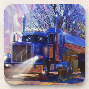 Truckers Tanker Lorry Heavy Transport Gift Coaster