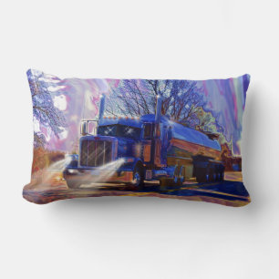 Truckers Tanker Lorry Heavy Transport Gift Lumbar Cushion