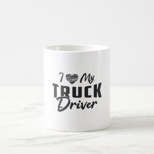 Truckers Wife I Love My Truck Driver Funny Vintage Coffee Mug