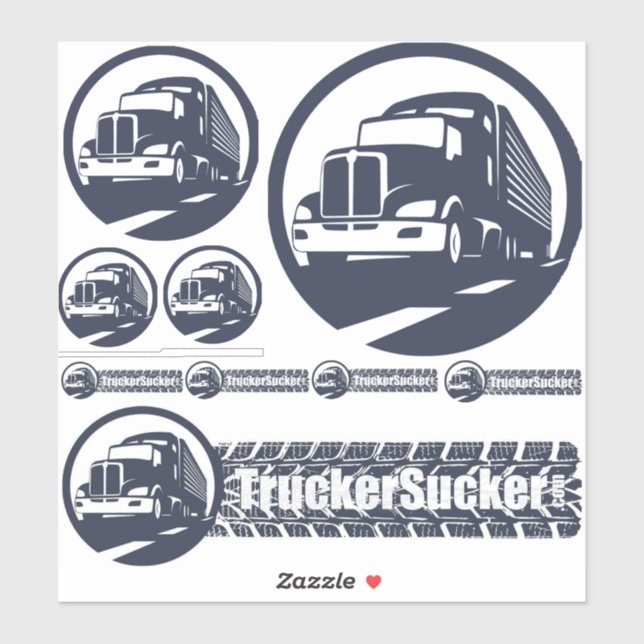 TruckerSucker - You Cut Vinyl Bumper Sticker Sheet (Sheet)