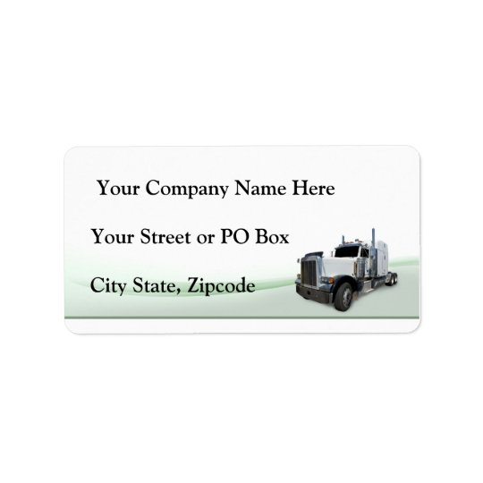 Trucking Company Address Label