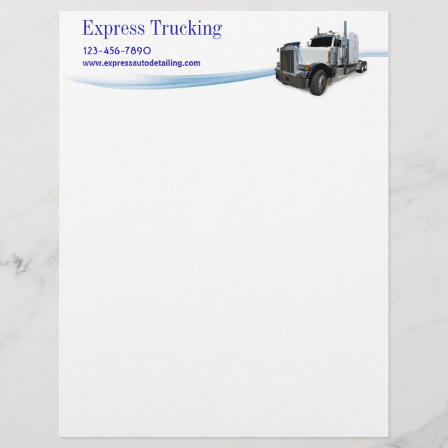 Trucking Company Customised Letterhead (Front)