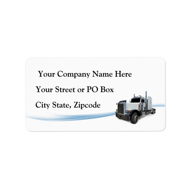 Trucking Company Label (Front)