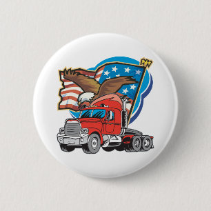 Trucking Eagle 6 Cm Round Badge