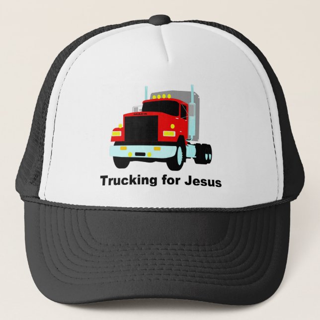 Trucking for Jesus Trucker Hat (Front)