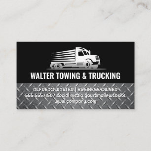 Trucking Logo   Steel Trim Business Card