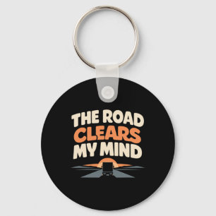 Trucking Therapy Road Is My Therapy Trucker Mental Key Ring