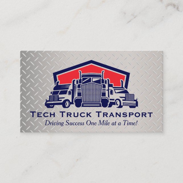 Trucking Transport | Shipping Deliveries Business Card (Front)