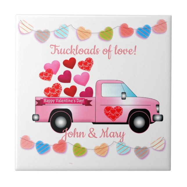 Truckload of Love! Custom Ceramic Tile (Front)
