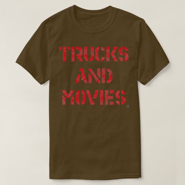 Trucks And Movies T-Shirt (Design Front)