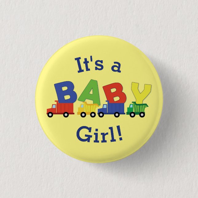 Trucks Baby Shower 3 Cm Round Badge (Front)