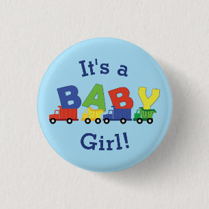 Trucks Baby Shower 3 Cm Round Badge