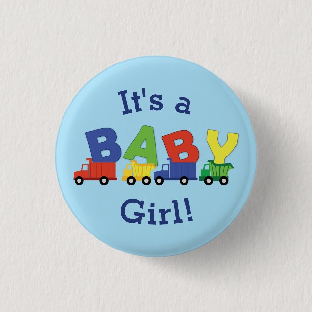 Trucks Baby Shower 3 Cm Round Badge (Front)