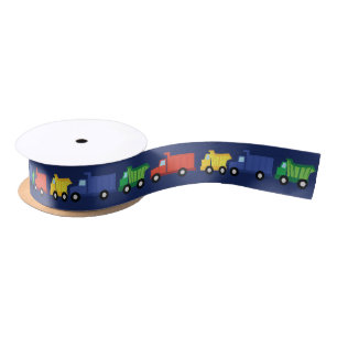 Trucks Baby Shower Satin Ribbon