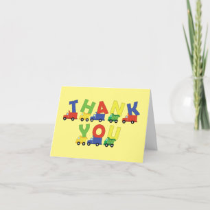 Trucks Baby Shower Thank You Card