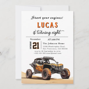 Trucks Birthday Party Invitation