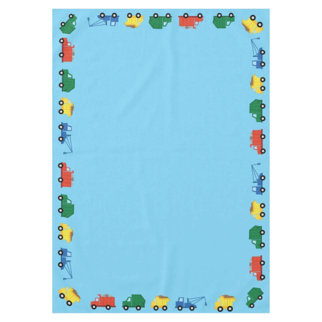 Trucks Birthday Party Tablecloth (Front)