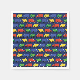 Trucks Boy Baby Shower Construction Cute Napkin